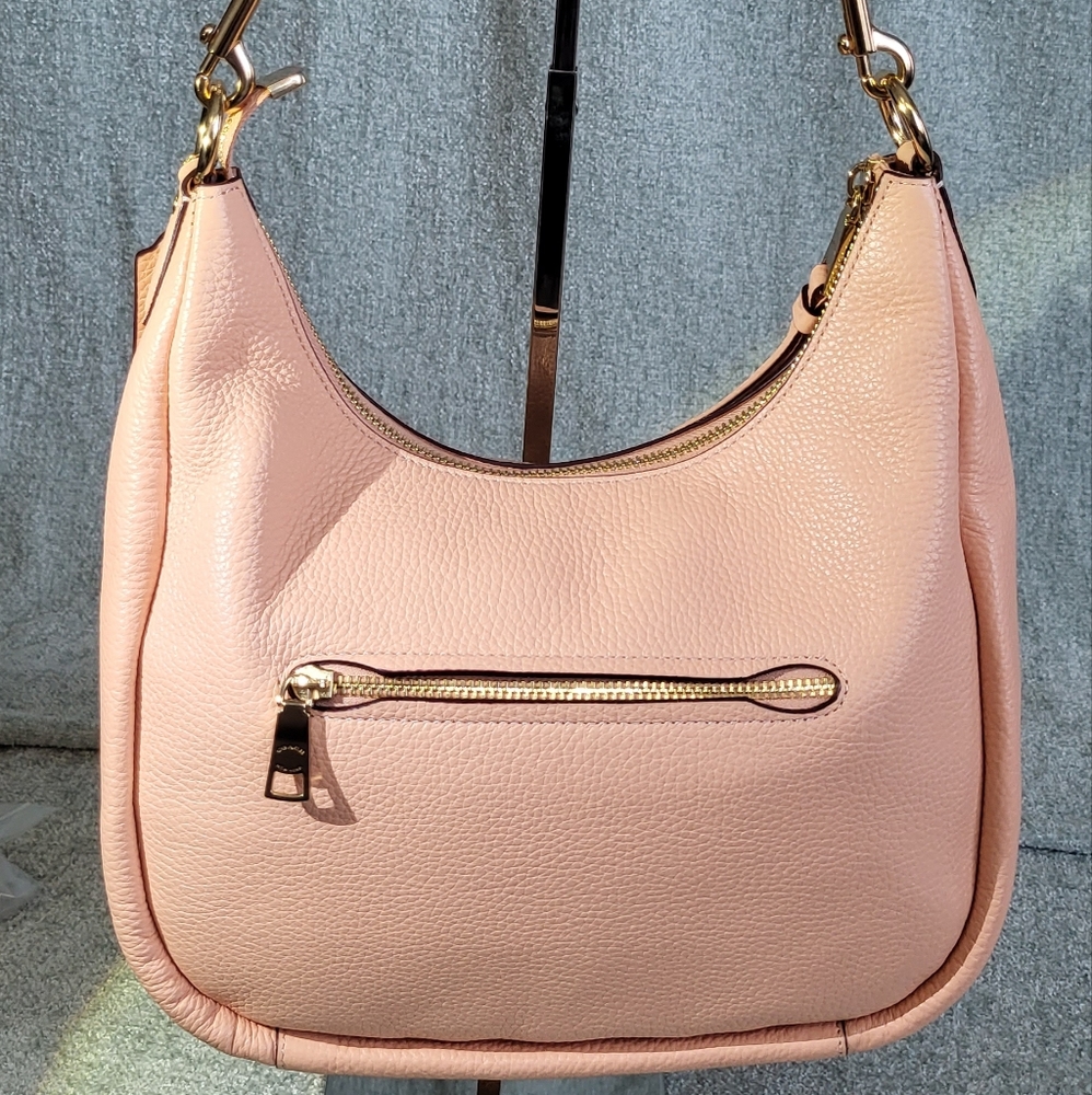 NWT Coach Pebble Leather Hobo Bag, Adjustable Strap, Braided Handle- Jules - Picture 2 of 9